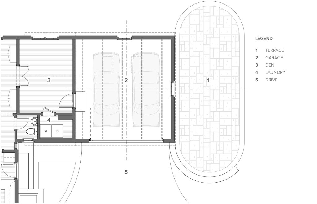 schematic plan of existing garage