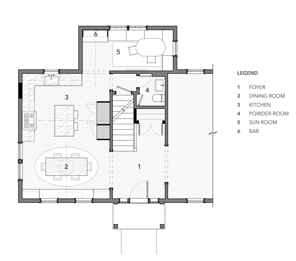 proposed plan of renovation of kitchen open concept