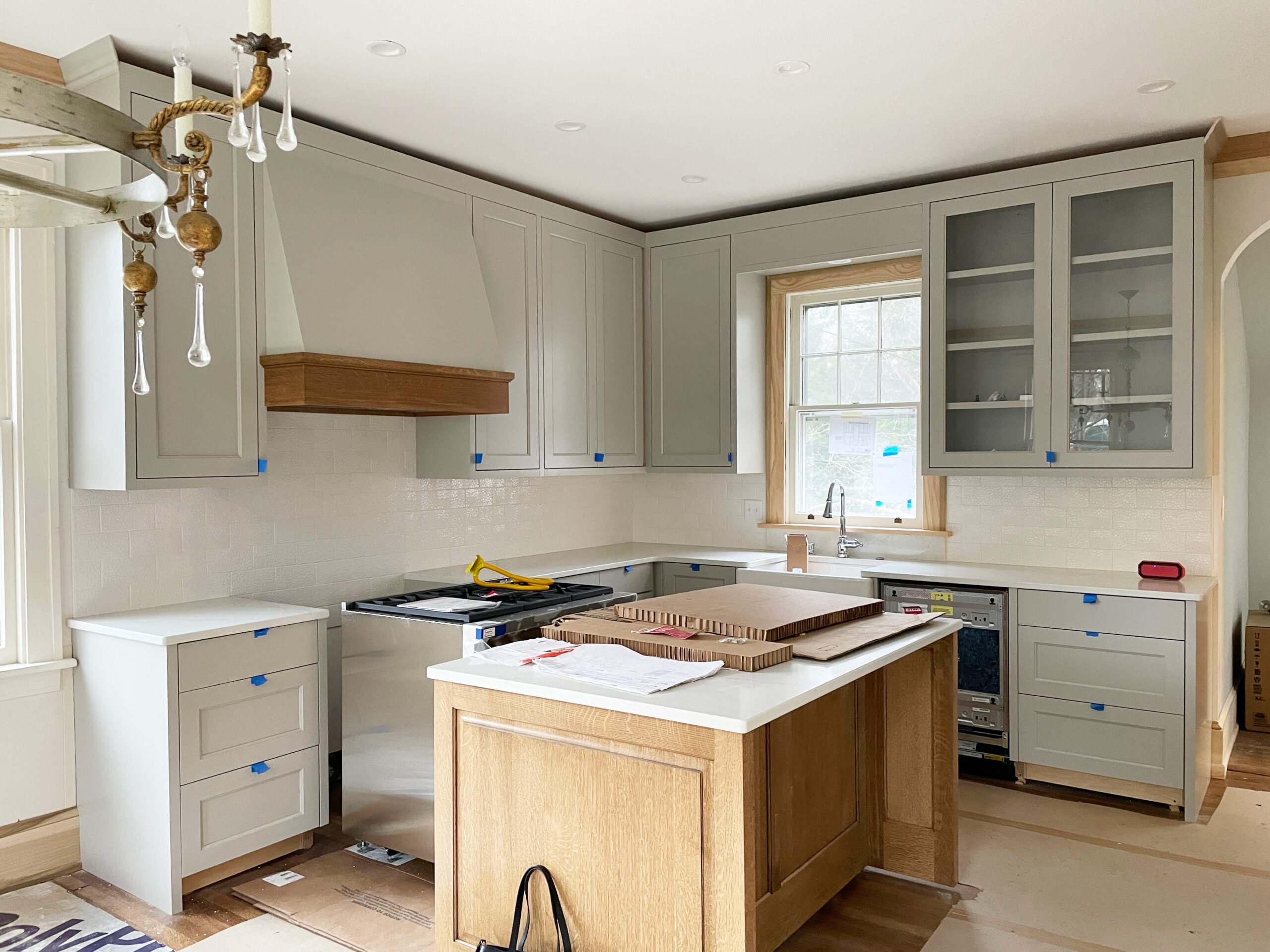 construction photo of kitchen renovation in progress