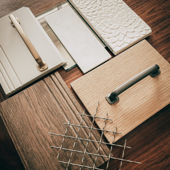 palette of selected materials