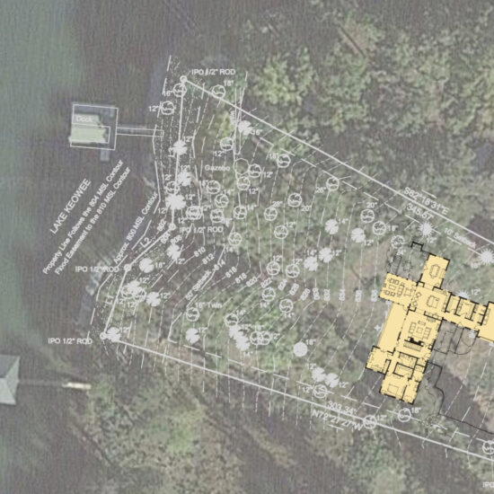 site plan of lake house